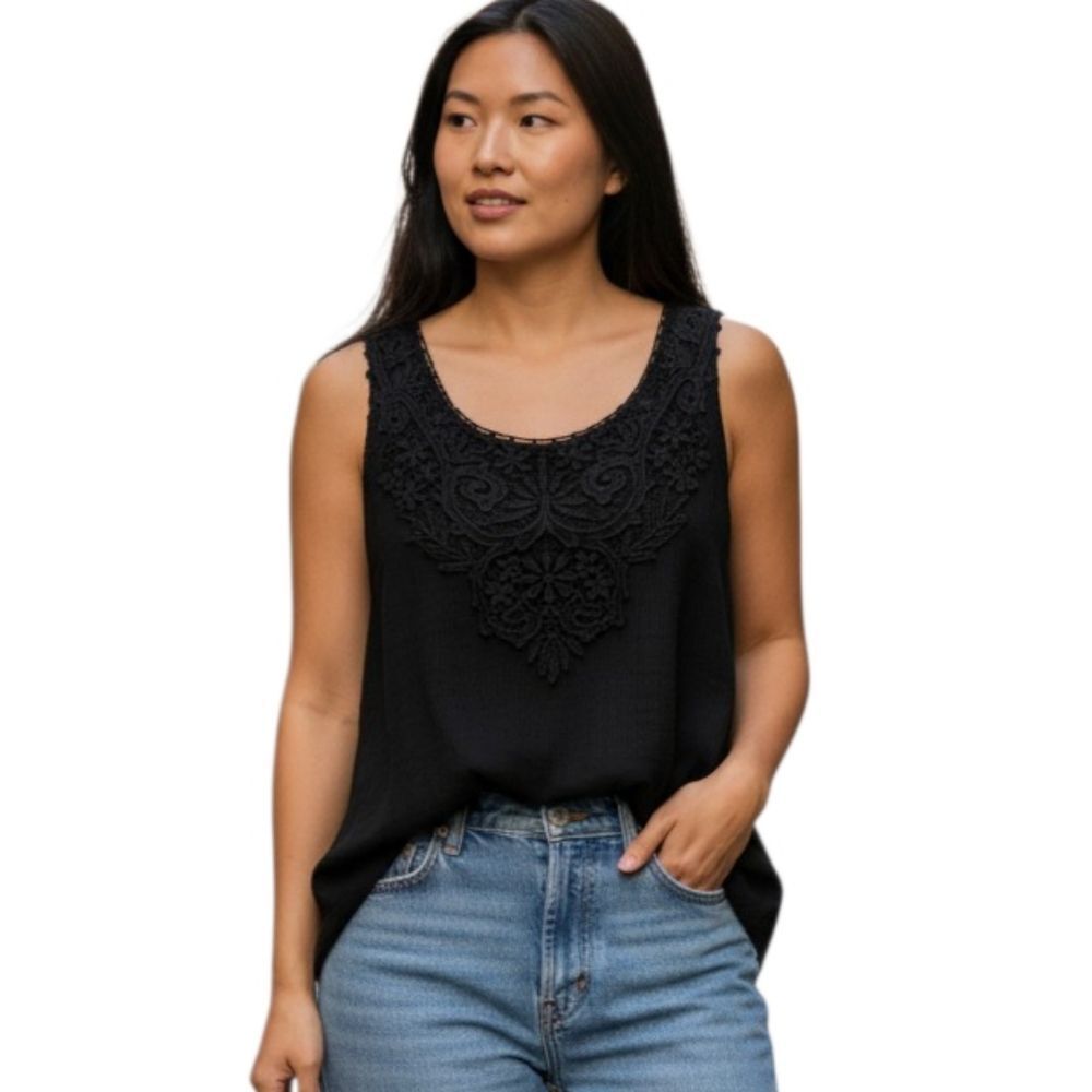 HOUSE OF PIXIE BLACK TOP SZ.S/M EUC.